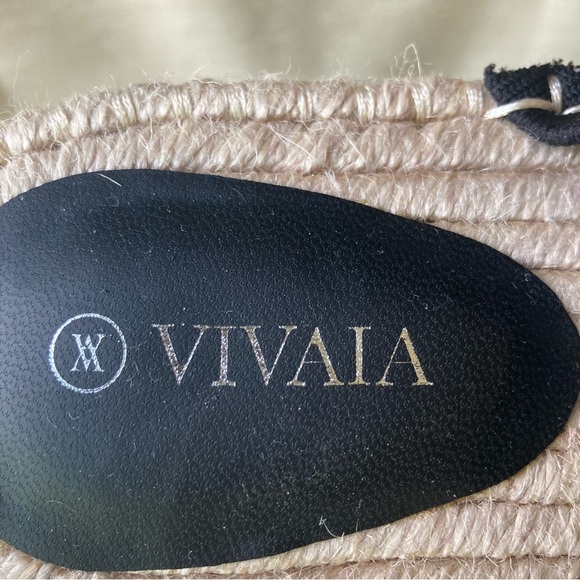 VIVAIA Sz 37 Sherly Slip On Mini Houndstooth Espadrille Soles Clogs Mules - Picture 4 of 10